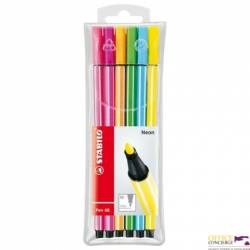Flama.PEN 6806-1 6szt fluo STABILO