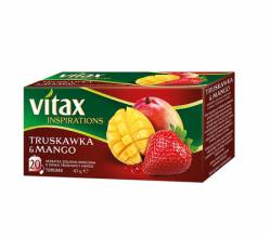Herbata VITAX INSPIRATIONS TRUSKAWKA I MANGO 20 torebek, 2g zawieszka