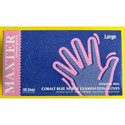 Rękawiczki NITRYL niebieskie 100szt `L` MAXTER MX93778