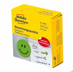 Kółka Uśmiechnięta buźka trwałe _19mm zielone 3858 AVERY ZWECKFORM