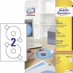 Etykiety ZF A4 Q117mm (25 arkuszy) białe L6015-25 AVERY ZWECKFORM
