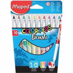 Flamastry COLORPEPS BRUSH 10szt.848010 MAPED