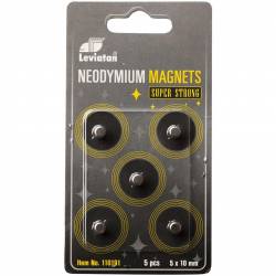 Magnesy neodymowe 10mm (5)  110191 LEVIATAN