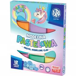 Modelina pastelowa 12 kolorów 304118007 ASTRA