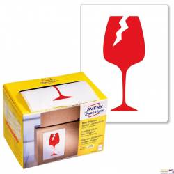 Etykiety ostrzegawcze Ostrożnie szkło AVERY ZWECKFORM 7251