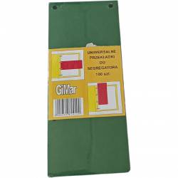 Przekładki kartonowe Gimar format: 98x240mm (op. 100) CIEMNO ZIELONE wąskie