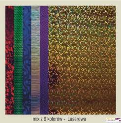 Karton A2 250gr.holographic-laser  mix (24) CORMORAN *7832