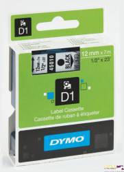 Taśma DYMO D1 12mm czarny/przezroczysta 45010 S0720500