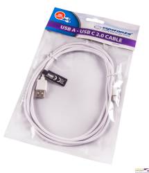 Kabel USB 2.0 TYP C 2m biały EB227W ESPERANZA