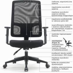 Krzesło biurowe POPSTAR MESH BLACK TS INTERIOR
