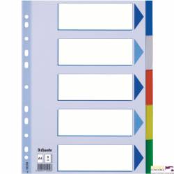 Przekładki plastikowe z PP A4 ESSELTE 5 kart 15259