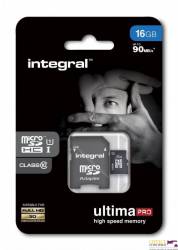Pamięć MicroSD INTEGRAL 16GB MicroSDHC CL10 INMSDH16G10-90U1 ULTIMA PRO