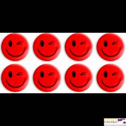 Magnesy do tablic 20mm(8)czerwone uśmiechy GM300-SC8 TETIS