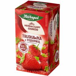 Herbata HERBAPOL owocowo-ziołowa (20tb) truskawka z poziomką 50g HERBACIANY OGRÓD