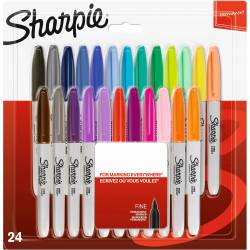 Markery perm. SHARPIE FINE 24szt.-zestaw 2065405