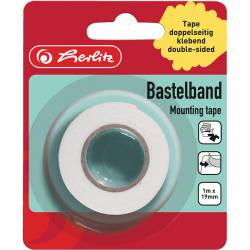 Taśa klejąca dwustronna piankowa 1m x 19mm biała, blister 300000645 HERLITZ
