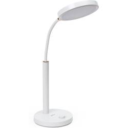 Lampka biurkowa led PLATINET biała 10W 65led (45991)