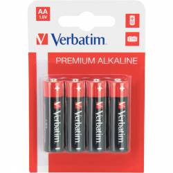 Bateria VERBATIM Premium Alkaline AA/LR6 1,5V alkaliczna blister (49921) (4szt)