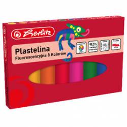 Plastelina 8 kolorów fluorescencyjna 9588997 HERLITZ