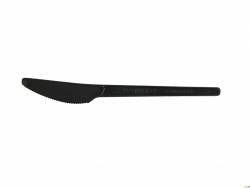 Nóż RCPLA 16,5cm czarny (50 szt) VR-KN6.5B 100% biodegradowalny