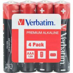 Bateria VERBATIM Premium Alkaline AAA/LR03 1,5V alkaliczna taca (49500) (4szt)